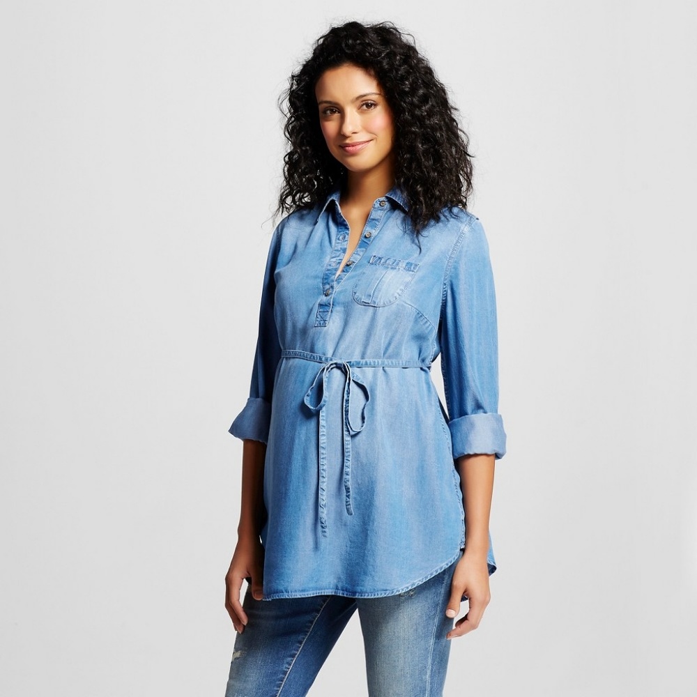 Liz Lange Maternity Chambray Tunic